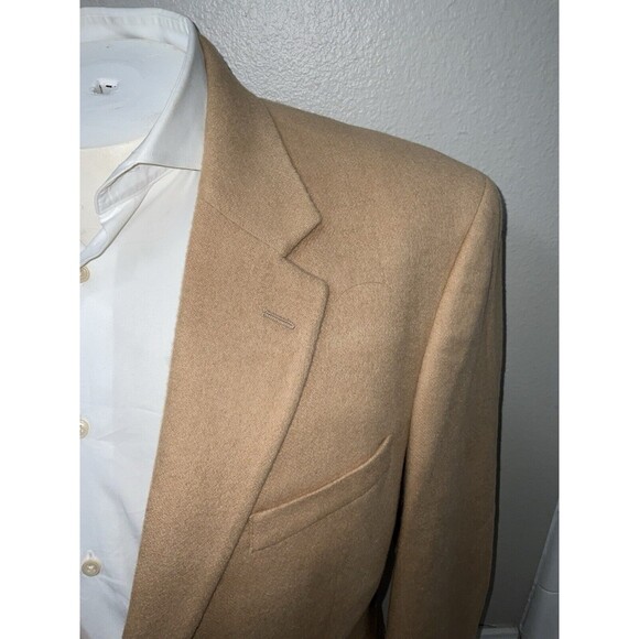 Jos. A. Bank 100% Camel Hair Sport Coat Blazer Jacket Mens Sz 43R Tan Beige - Picture 3 of 16